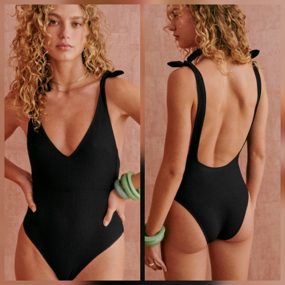 Sezane x Yse Brume Swimsuit in Black size 40 NWT